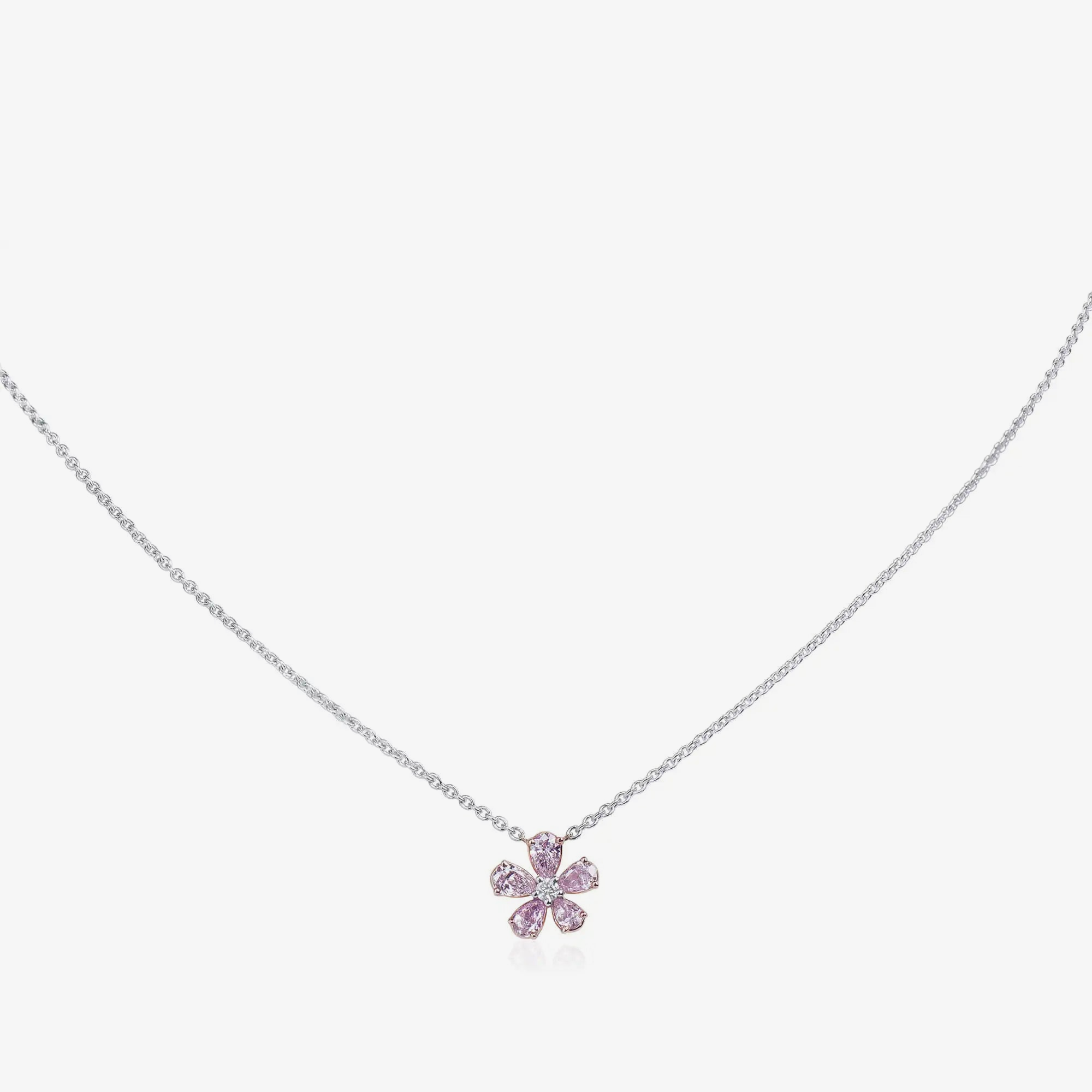 Bud of Love Pink Diamond Necklace
