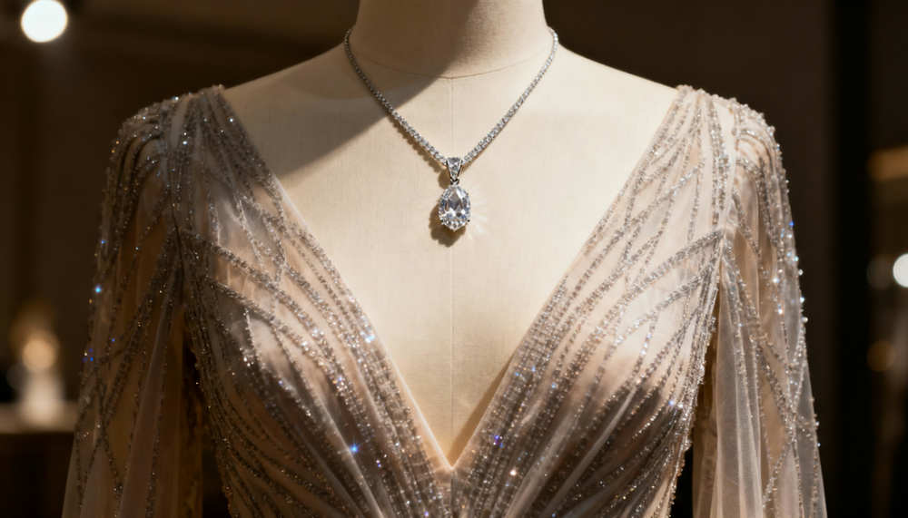 Elegant Jewelry for V-Neck Gowns: A Style Guide Mvraki Elegant Jewelry for V-Neck Gowns: A Style Guide Mvraki