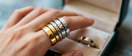 Achieving Aesthetic Balance with Alternating Ring Styles