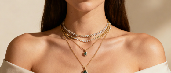Layering Necklaces with Off‑Shoulder Outfits for Elegance
