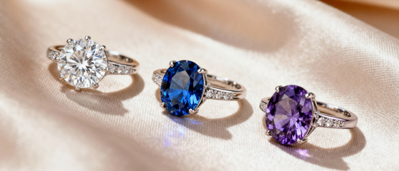The Allure of Cool-Colored Gemstones: Sapphire, Amethyst, Diamond