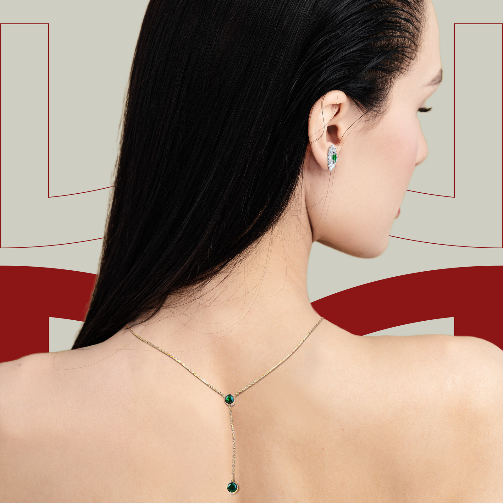 Elegant Lab Grown Emerald Necklace | Green Y-Necklace – Mvraki
