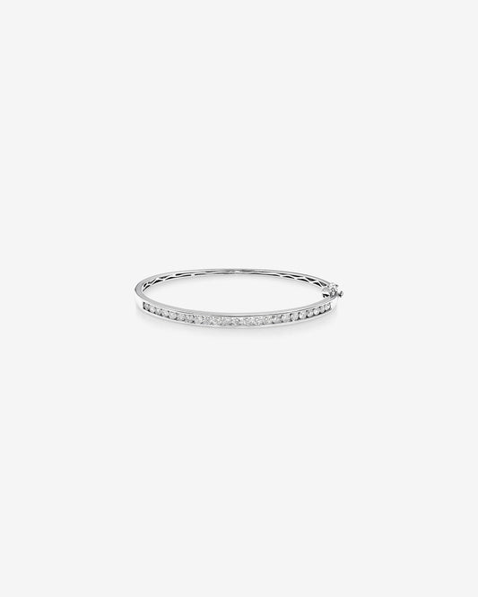 Mvraki Signature White Gold Bangle