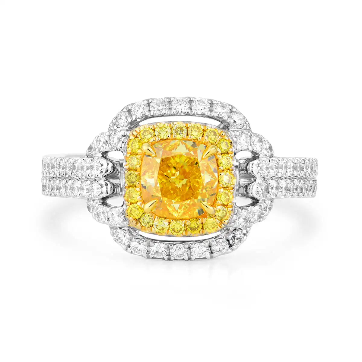 Vivid Yellow Diamond Ring