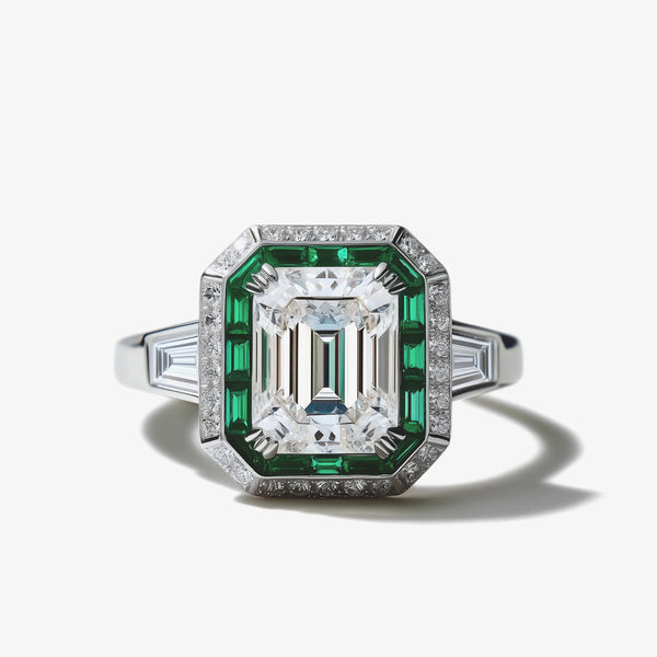 Emerald Reverie Duet Diamond Ring