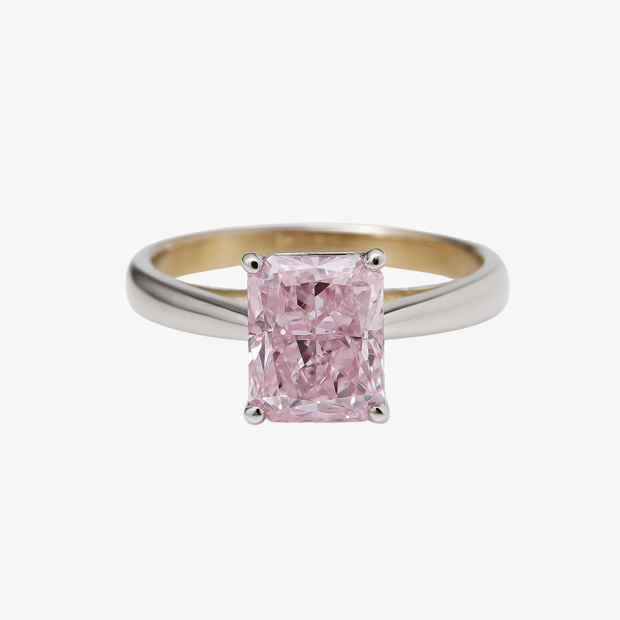 Blush of Dawn Cushion Solitaire Diamond Ring