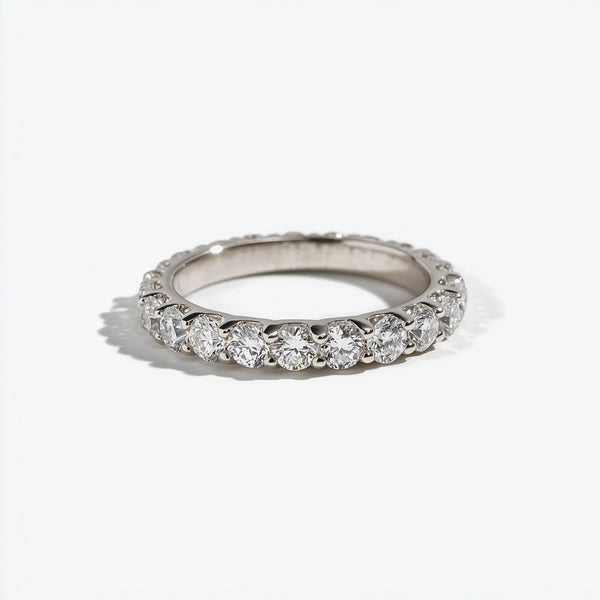 Iconic White Round Diamond Eternity Ring
