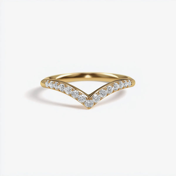 Iconic White V Diamond Ring