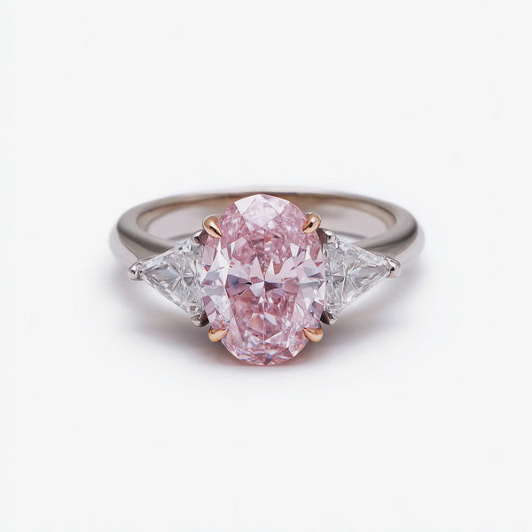 Blush of Dawn Trilogy Oval Diamond Ring