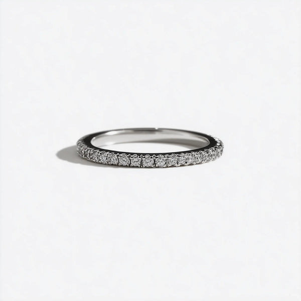 Iconic White Petite Round Diamond Eternity Ring