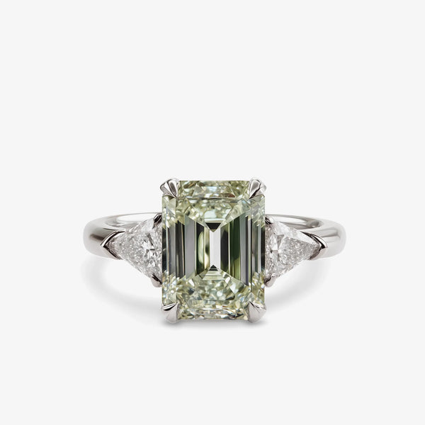 Verdant Hymn Trilogy Emerald Diamond Ring