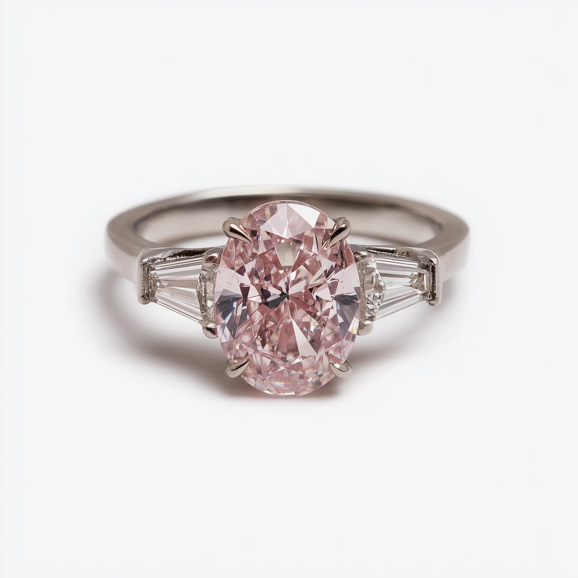 Blush of Dawn Trilogy of Light Oval Diamond Ring