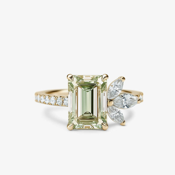 Verdant Hymn Emerald Contour Ring