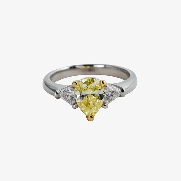 GoldenHour Trilume Pear Diamond Ring