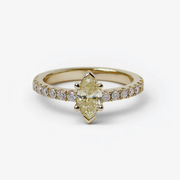 GoldenHour Marquise Pavé Diamond Ring