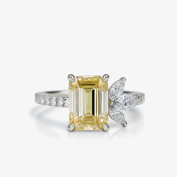 GoldenHour Emerald Contour Ring