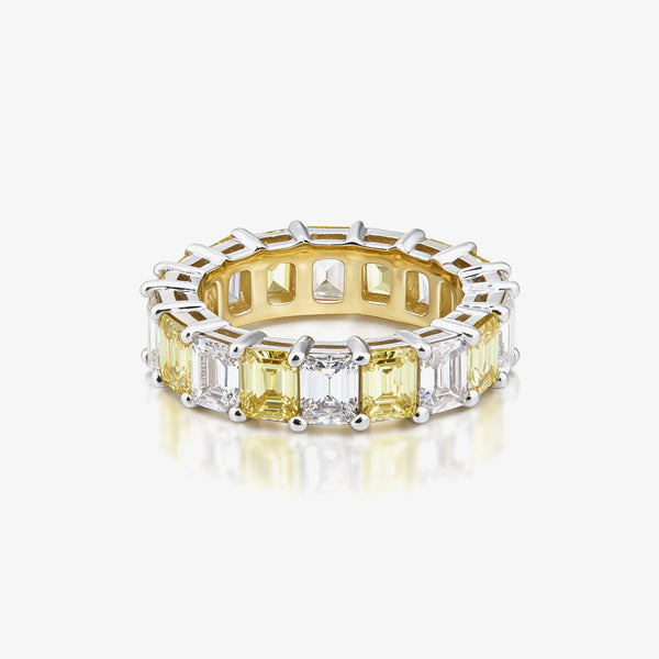 GoldenHour Emerald Duet Eternity Band