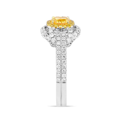 Vivid Yellow Diamond Ring