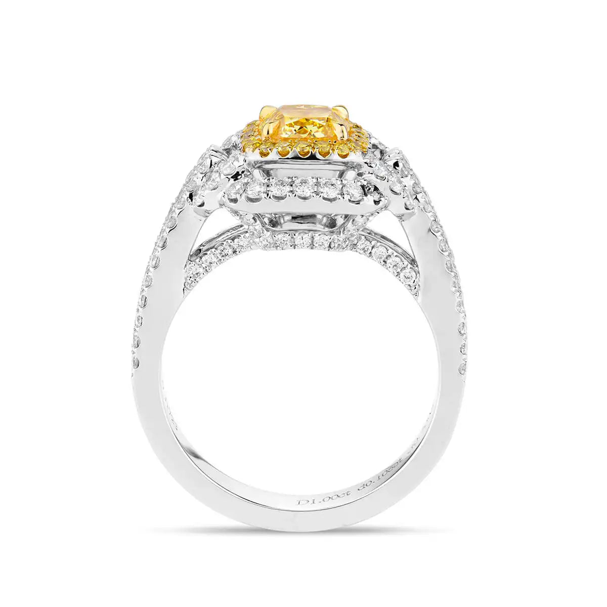 Vivid Yellow Diamond Ring