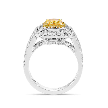 Vivid Yellow Diamond Ring