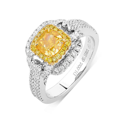 Vivid Yellow Diamond Ring