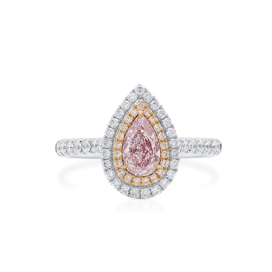 Pink Pear-Shape Cut Diamond Ring