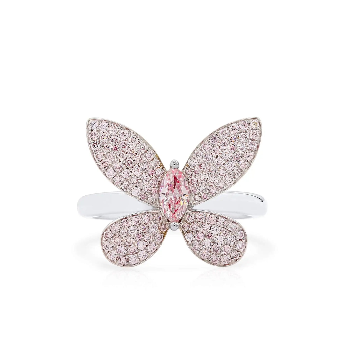 Pink Fluttering Diamond Ring