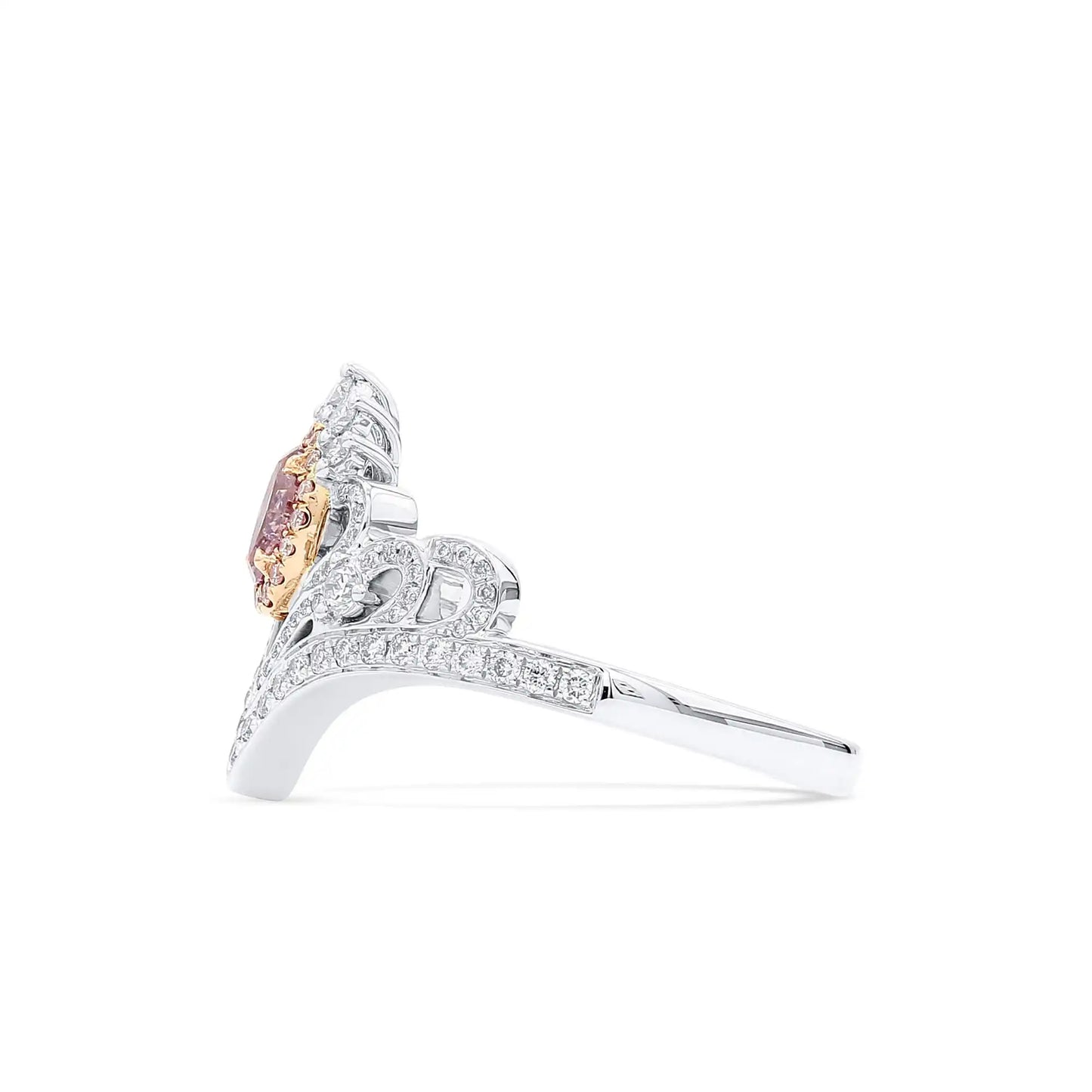 Mvraki Pink Oval Diamond Ring