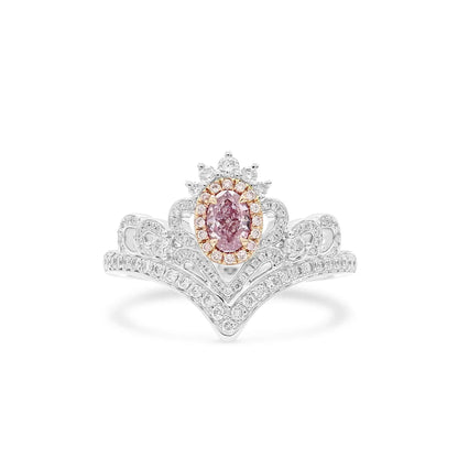 Mvraki Pink Oval Diamond Ring