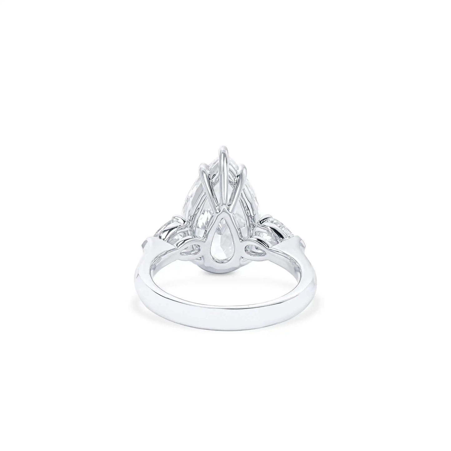 Mvraki White Diamond Pear Shaped Ring