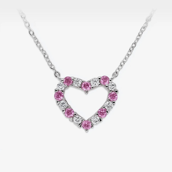 Blush of Dawn Pulse Duet Heart Necklace