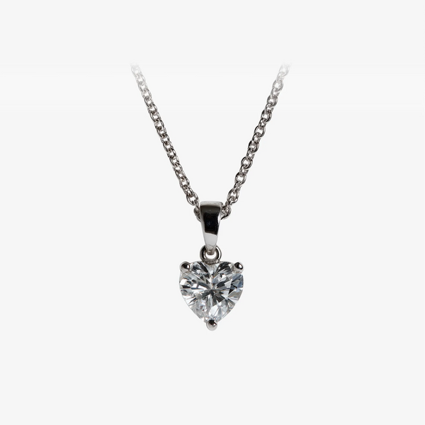SweetHeart White Diamond Pendant Necklace